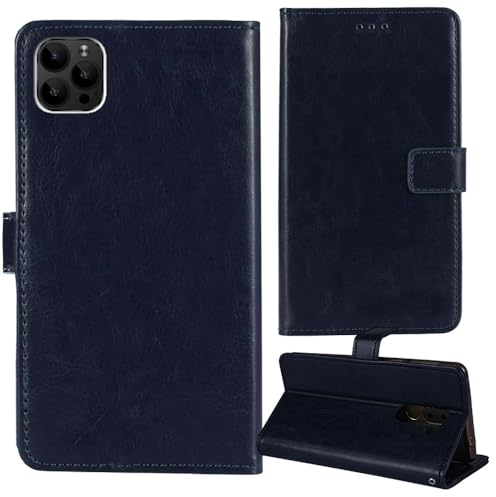 Anybird Flip Leder Tasche Hülle Für XGODY S21 5.5 Lederhülle Handyhülle Schutzhülle Klapphülle Handytasche Handy Etui Brieftasche Cover Case Abdeckung (Dark Blau)