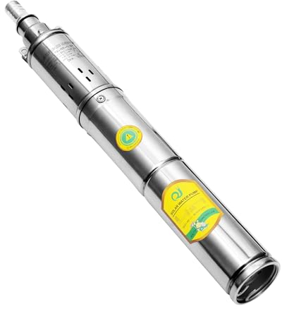 Loobiiny Pompe Puits Solaire 370w Pompe Vide Cave 24v Dc Brushless Pompe Pompe ImmergéE Automatique 1.8m3/H Fr Pompe ImmergéE Pour Puits Pompe Eau ChargéE Pompe SerpillèRe
