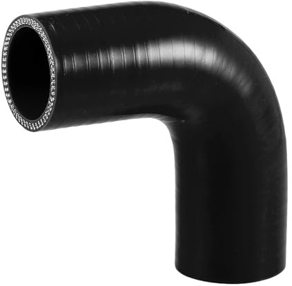 QUARKZMAN Tuyau En Silicone Noir 1 Pièce Coude 90° Pour Voiture | Diamètre Intérieur 40mm, Longueur 90mm, Temp. -60°C À 300°C, Pour Refroidisement, Huile, Frein, Antigel