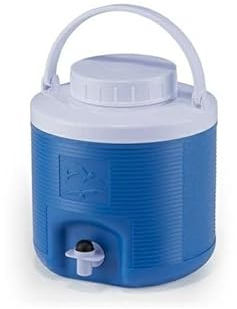 mille idee Bottiglia termica con rubinetto thermos termico acqua 4 litri Diam.24 cm H26cm con maniglia per viaggio mare lavoro
