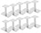 AllRight Pfostenträger 10 Stück Höhenverstellbar Stützenfuss Verstellbar Höhe 140-200 mm Verzinkt Bodenfuß Stützfuß Pfosten Füße Bodenplatte 160 x 80 mm Trägerplatte 80 x 80 mm Silber