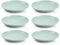 Tradineur - Pack de 6 Platos Llanos - Fabricado en Plástico - Apto para Uso alimenticio, Microondas y Congelador - Ø 22 x 3 cm - Color Verde Pastel