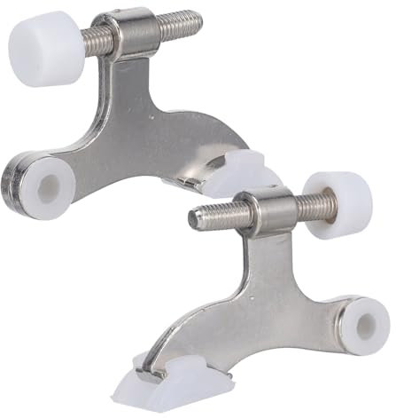 Gatuida 2pcs Door Top Hinge Adjustable Door Stop Heavy Duty Door Stop Hinge Pin Stopper Hinge Door Stop Hinge Mount Stopper Door-Mounted Stopper Door Stoppers Silver Zinc Alloy