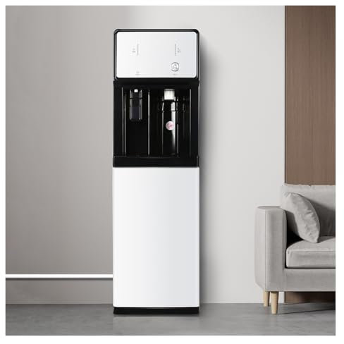 Mains Fed Water Cooler Dispenser, Floor Standing Family Hydration Machine/Cold Hot Ambient Temperatures Home Office Drinking Fountain