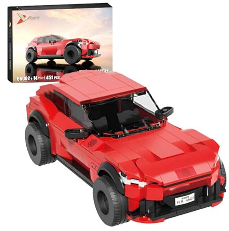 SymGrpu Sportwagen Bausteine Bausatz, Thorough Horse Auto Modell Bausatz, City Rennwagen Klemmbausteine, Auto Fahrzeugbau Spielzeug für Erwachsene Jugendliche ab 14 Jahren,451 PCS