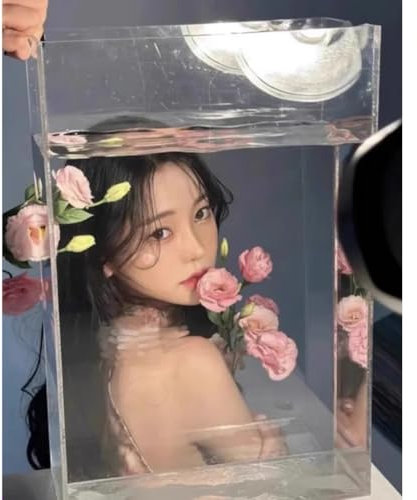 Rygcrud Transparent Acryl Wassertank Shooting Requisiten, Fotografie Tiefes Waschbecken Für Kosmetische Werbeporträts, 4,5 mm Dick Aufbewahrungs-Display-Box(60x30x40 cm)