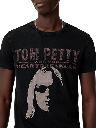 John Varvatos Men's Tom Petty Applique Tee, Black, S