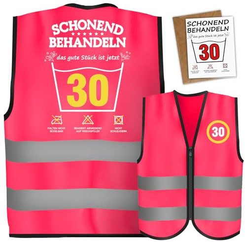 Giftota 18/30/40/50/60/70 Geburtstag Frauen, Weste Frau mit Grußkarte | Geschenk zum Geburtstag, Lustig Geburtstagsgeschenk für Frauen Mama Oma Mädchen