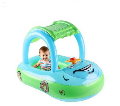 Peufcmi Bouées - Bouée Piscine Enfant - Jouet Flotteur Apprentissage Voiture Inflammable avec Toile Anti-UV Été