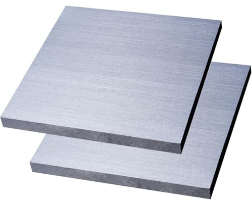 2 láminas de aleación de aluminio 6061 T6 - Placa metálica rectangular de 20 mm de espesor con película protectora for aplicaciones versátiles(200x200x20mm)