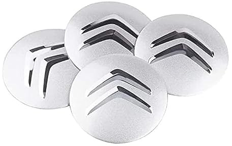 SHUNYIA 4 Pièces Autocollants Cache Moyeu pour Citroen C5 I DC Hatchback 2001-2004, Autocollant avec Emblème Centre de Jante Voiture Accessoires,C-60mm