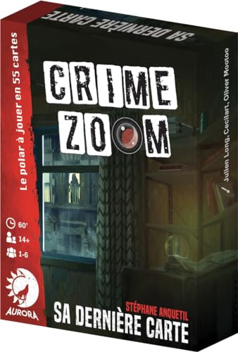 Asmodee Aurora Crime Zoom : Sa Dernière Carte - Jeux de société - Jeux d'enquêtes - Jeux d'observation - A partir de 14 Ans - 1 à 6 Joueurs - Version français