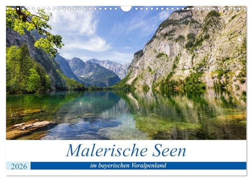 Malerische Seen im bayerischen Voralpenland (Wandkalender 2026 DIN A3 quer), CALVENDO Monatskalender: Jahresbegleiter für Liebhaber von Bergseen (CALVENDO Natur)