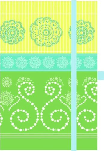 Premium Notes Small Textile Morgenland-Grün: Notizbuch liniert/klein mit Textileinband