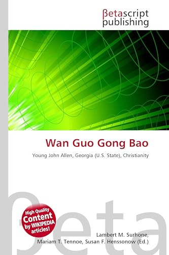 Wan Guo Gong Bao: Young John Allen, Georgia (U.S. State), Christianity