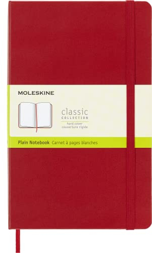 Moleskine farbiges Notizbuch (Large, Hardcover, blanko) rot