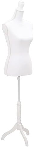 vidaXL Weibliche Mannequin-Damenbüste für Schneider, Schaufenster, Modemodelle weiß