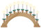 Nipach GmbH Schwibbogen aus Holz braun 10 LED - Leuchtfarbe: warm-weiß Leuchtbogen Lichterbogen Rundbogen Adventsleuchter Weihnachtsbeleuchtung Weihnachtsdeko