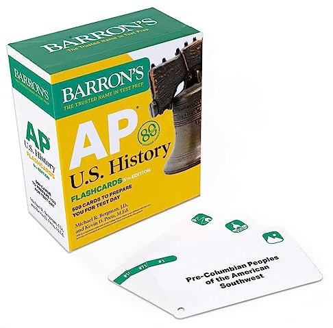 AP U.S. History Flashcards, Fifth Edition: Up-to-Date Review + Sorting Ring for Custom Study (Barron's AP Prep)