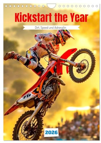 Kickstart the Year - Dirt, Speed und Adrenalin (Wandkalender 2026 DIN A4 hoch), CALVENDO Monatskalender: Motorcross im perfekten Moment eingefangen (CALVENDO Sport)