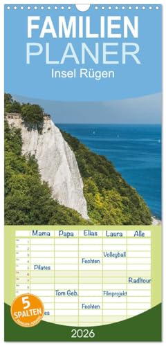 Familienplaner 2026 - Entdeckungen auf der Insel Rügen mit 5 Spalten (Wandkalender, 21 cm x 45 cm), CALVENDO: Auf der Ostseeinsel Rügen gibt es viel zu entdecken! (CALVENDO Orte)