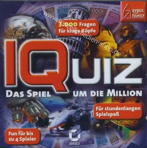IQuiz, Das Spiel um die Million, 1 CD-ROM in Jewelcase 3.000 Fragen für kluge Köpfe. Für Windows 95/98/2000/Me. Für bis zu 4 Spieler