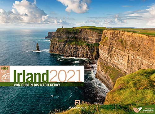 Irland ReiseLust Kalender 2021, Wandkalender im Querformat (45x33 cm) - Natur- und Reisekalender, Küste und Kultur: Von Dublin bis nach Kerry