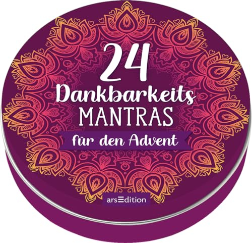 Adventskalender in der Dose. 24 Dankbarkeitsmantras für den Advent: Adventskalender für Erwachsene für mehr Achtsamkeit