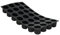De Buyer - Plaque de 28 mini-Canelés MOUL'FLEX en silicone - 17,5 x 30 cm -, Noir