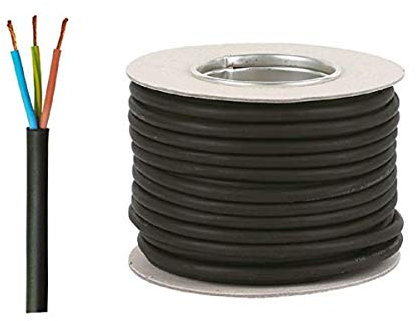 Rubber Pond Flexible Cable 3183P 3-Core 0.75mm2 x 25m Black