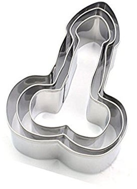 3 Stück Edelstahl Keks Ausstecher Ausstechformen Kuchen für Plätzchen Brot Keks Fondant Gemüse Obst Penis