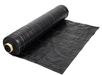 Amagard Rouleau de Grillage Anti-Mauvaises Herbes 105 m² (1,05 x 100 m et 2,10 x 50 m) géotextile pour Le Jardin. 105m2 (1,05x100m) Noir