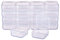 BENECREAT 18 Pack Caja de Contenedores de Almacenamiento de Plástico Transparente con Tapas Abatibles para Articulos Pastillas Hierbas Cuentas Pequeñas Joyería