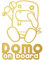 Decus DOMO KUN ON Board XL 1024 (Gold metallic) // Sticker OEM JDM Style Aufkleber