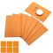 JJ JUJIN Set di 6 Tovagliette in Pelle Sottobicchieri Americana Non-scivolose Lavabile in PVC Resistente al Calore Tovaglietta per Tavolo da Pranzo Orange 45×30cm