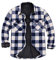 Veste chaude pour homme en flanelle entièrement doublée en polaire Sherpa, bleu marine, Medium