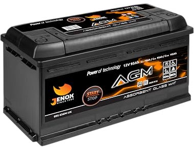 12V 105AH Jenox Deep Cycle AGM Leisure Batter for off grid/solar systems, Motorhome, Caravan and Marine