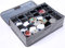Uklay Socks Organizer with Lid, 30 Cell Underwear Drawer Organizer Foldable Closet Storage Box for Ties, Lingeries, Socks - Gray