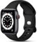 CeMiKa Compatible with Apple Watch Strap 44mm 42mm 45mm 46mm 49mm, Soft Silicone Sport Band Replacement Straps for iWatch Strap Series 10 9 8 7 6 5 4 3 SE, Women Men, Black