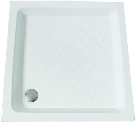 ONDÉE, Receveur de douche CERA, Receveur haut à poser, 70x70x9cm, Facile d'entretien, Picots antidérapants, Gré émaillé ou céramique, Livré sans bonde, Blanc