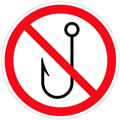 Aufkleber Verbotszeichen „Angeln verboten“ Verbot Schild Folie selbstklebend | Ø5-30cm Made in Germany, Größe: Ø5 cm