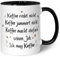 Bedruckte Tasse mit Spruch - Kaffee redet nicht - Lustige Geschenke - Geschenk für Mama Papa Freunde Geburtstag Muttertag Vatertag Valentinstag Weihnachten - Männer & Frauen - Schwarz & Weiß