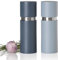 AdHoc MP430 Set Pfeffer- und Salzmühle Textura, CeraCut® Keramik Mahlwerk, Buchenholz lackiert, dark blue&light blue|Edelstahl