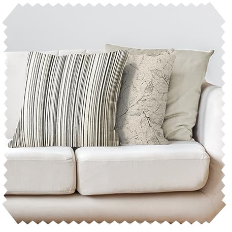 NOVELY® MALCHIN Kissenhüllen im 3er-Set für Dekokissen (40 x 40 cm) in Baumwoll-Optik, ohne Füllung, mit verdecktem Reißverschluss | Farbe: 02 Creme