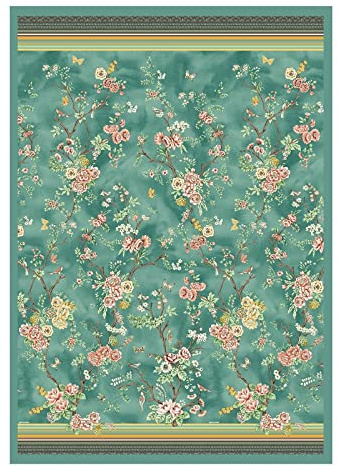 Bassetti Plaid Pallanza V2 aus Baumwolle Mako-Satin in der Farbe Grün, Maße: 270cm x 250cm, 9324136