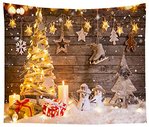 Hintergrund Fotografie Winter, Fotohintergrund Weihnachten Stoff, Wandteppich Weihnachten Foto Requisiten, Weihnachtsdeko Amerikanisch Kamin Fotoleinwand Hintergrund Innen Banner (A, 5×5ft)