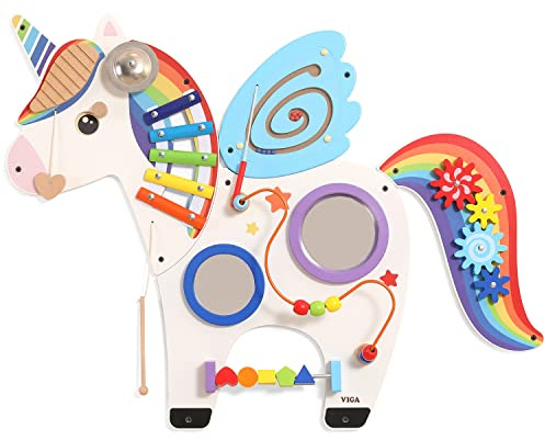 VIGA 44654 Toys – Wall Activity Panel – Unicorn