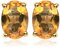 Jewelrypalace Oval 1.43ct Echt Citrin Ohrstecker Silber 925 Damen, Gelb Schmuck Set Gold, Vergoldet Ohrringe Silber Edelstein Mädchen, Ohrstecker Silber Klein mit Stein Frauen Geschenk