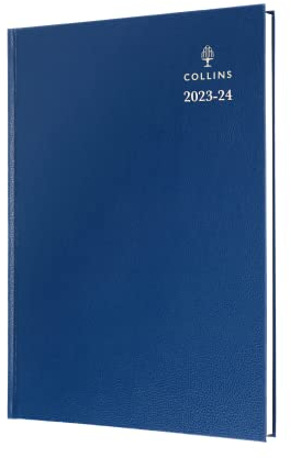 Collins Debden Standard Desk Academic 2023-24 A5 Tagesansicht, Jahresplaner (Termine), FSC-Gemisch, Schul-, College- oder Universitäts-Tagebuch, Juli 2023 bis Juli 2024, Blau, 52M.60-2324