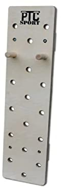 QLS Pegboard Trainingsboard Kletterbrett Holz Klettern Board Steckbrett Hangboard Klettertraining Fitness (60 x 30 cm)